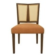 thumbnail image 7 of Christopher Knight Home Mid-Century Modern Rattan Dining Chairs, Upholstered Side Chairs, Solid Wood, Walnut+Caramel, Set of 2, 7 of 7