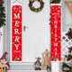 thumbnail image 1 of Pack Letrero de Feliz Navidad - Decoraciones navideñas para puertas de porche - Decoración navideña al aire libre - Letrero rojo de Feliz Navidad para ciudad, espacio libre para colgar en la pared al, 1 of 5