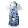 thumbnail image 3 of Paris Apron Young Woman With French Hat and Funny Cat on Bicycle in Paris Street Watercolor, Unisex Kitchen Bib Apron with Adjustable Neck for Cooking Baking Gardening, Multicolor, by Ambesonne, 3 of 3
