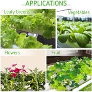 VIVOSUN Hydroponic Grow Kit, 3 Layers 90 Plant Sites 10 PVC Pipes , Water Pump, Pump Timer, Nest Basket and Sponge