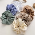 thumbnail image 3 of YooGuoGuo Pure Color Oversized Silk Satin Hair Scrunchies Hair Bands For Girls Women Ponytail Holder Hair Bands Ties Rope Hair Accessories, 3 of 6