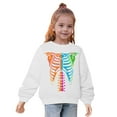 thumbnail image 3 of Odeerbi Kids Boys Girls Halloween Crewneck Sweatshirts Fall Winter Cotton Sweatshirt Kids Kids Cute Solid Color Halloween Print Long Sleeve Sweatshirts Top Kids Clothes White, 3 of 5