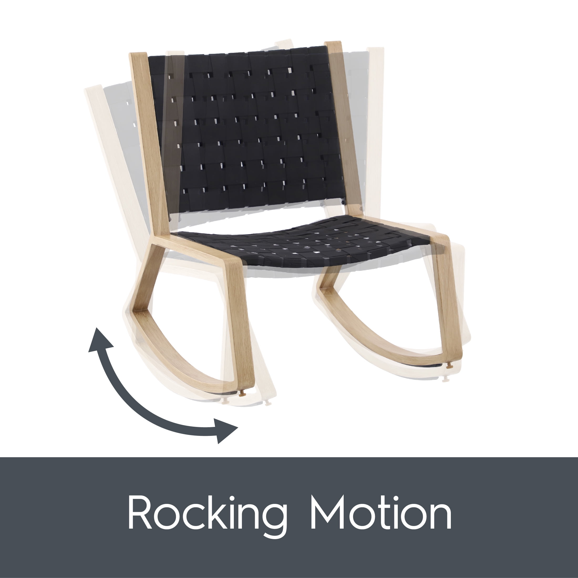 Better Homes & Gardens Ventura Outdoor Handwoven Low Rocking Chair