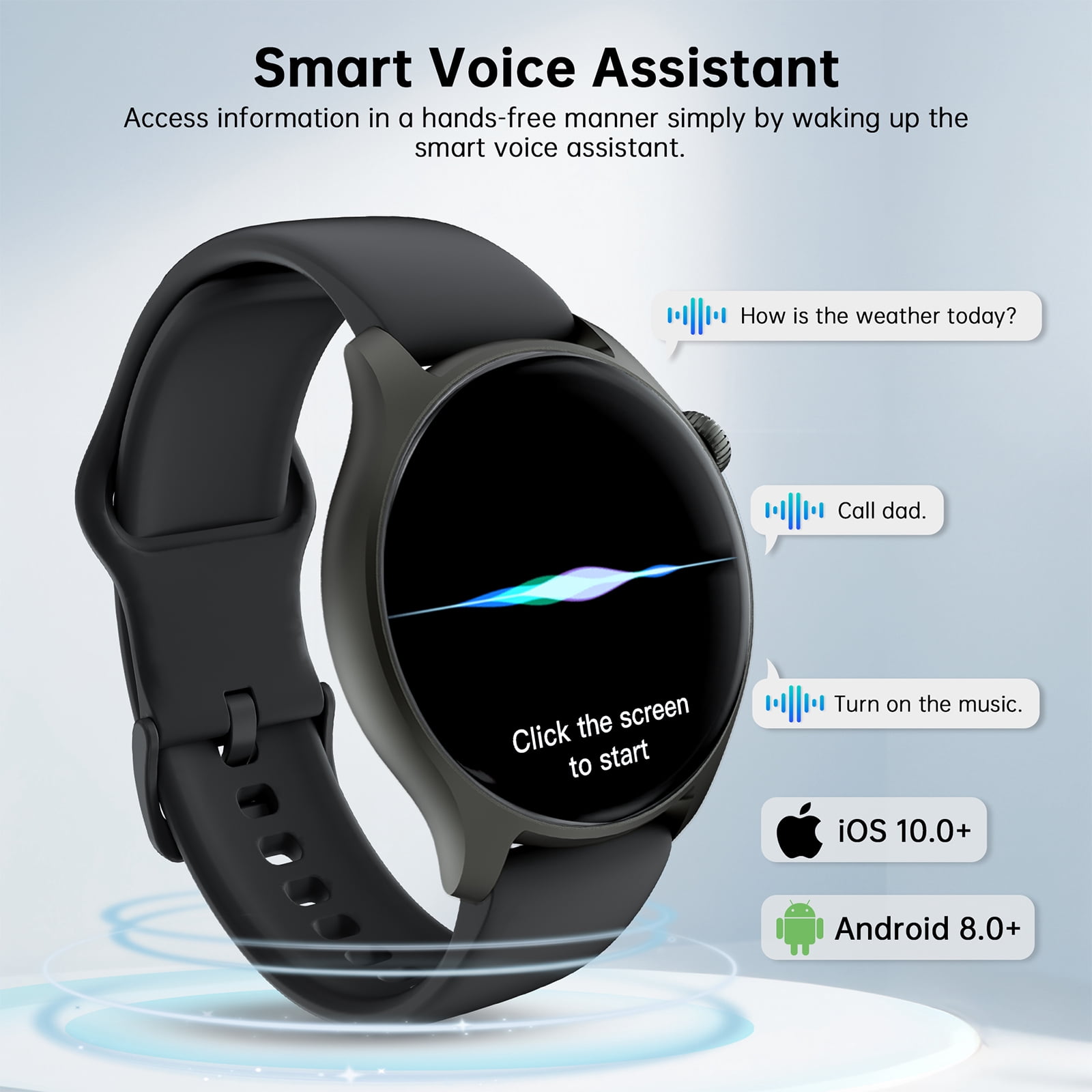 2026 NEW Smart Watch, 1.43" AMOLED Full Touch Screen SmartWatch for Men Women's, Answer/Dial Calls, 120 Sports Modes, IP68 Waterproof, Fitness Tracker Military Smartwatch for Android IOS, Gifts