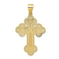 thumbnail image 4 of Finest Gold 14K Yellow Gold Budded Greek Key Cross Pendant, 4 of 4