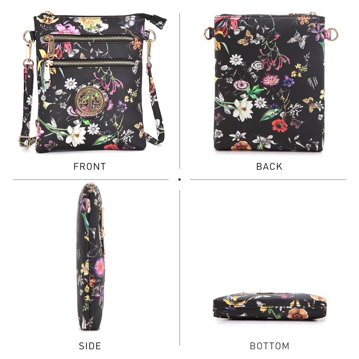 Dasein Medium Crossbody Bags for Women Handbag Lightweight Crossbody Purses with Multi Pockets