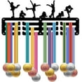 thumbnail image 2 of Ice Skating Medal Holder Medal Hanger Display Rack Sports Metal Hanging Iron Small Mount Decor Awards for Wall Home Badge Race Running Gymnastics Swimming Medalist Black 11.4 x 5.1 Inch, 2 of 9