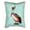 Teal, variant on Betsy Drake SN138 11 x 14 in. White Pelican Small Indoor & Outdoor Pillow