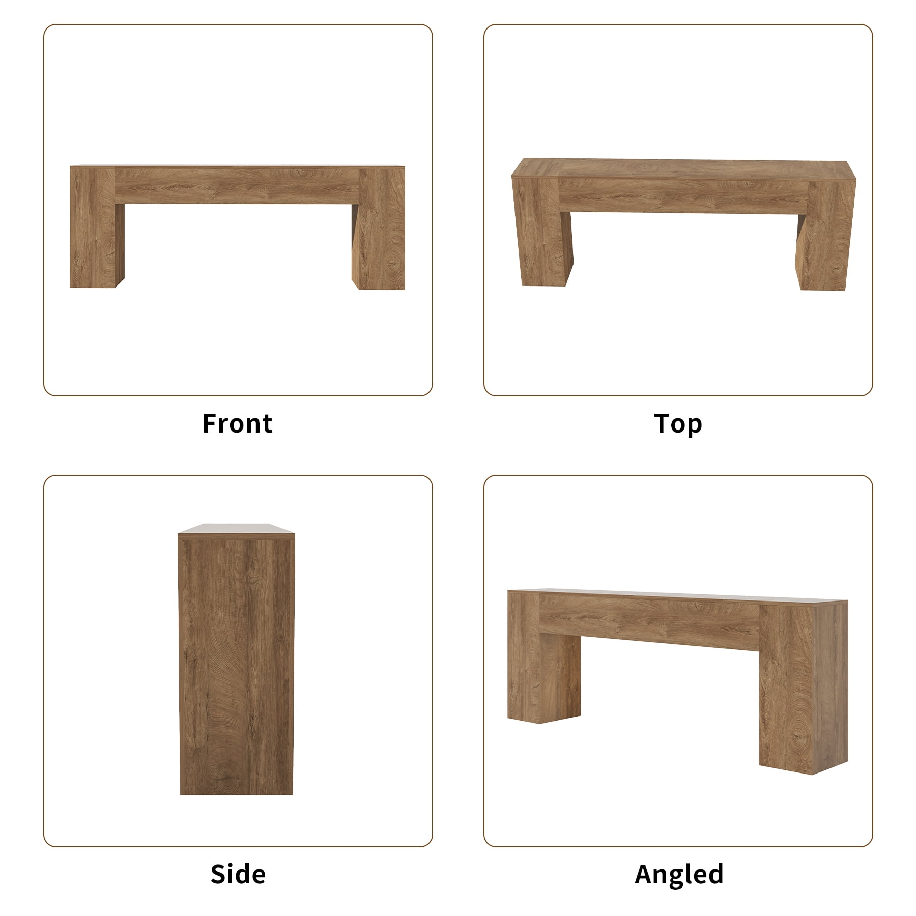 86-Inch Extra Long Console Table for Entryway, Wooden Behind Couch Table Narrow, Farmhouse Entrance Table for Hallway Living Room Apartment, Natural Oak Brown