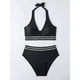 thumbnail image 2 of Traje de baño de dos piezas traje de baño de mujer con cuello halter transpirable cómodo para fiestas en la playa para spas para dama ANGGREK  Otros, 2 of 6