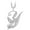 White, variant on 14K White Gold Finish Round Cut White Diamond 925 Sterling Silver Diamond Cute Elf Angele With Y Initial Letter Pendant Necklace for Women
