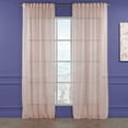 thumbnail image 6 of 3S Brother's Pink Linen Look Extra Long Set of 2 Panels Sheer Curtains Rod Pocket & Back Tab Home Décor Window Custom Made Drapes 10-30 Ft. Long -Made in Turkey Each Panel (100"W x 63"L), 6 of 6
