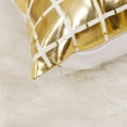 thumbnail image 7 of PiccoCasa 18 inch Gold Bronzing Throw Pillow Cover Square Cushion Cover, Gold Plaid 2, 7 of 7
