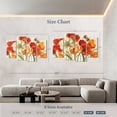 thumbnail image 4 of Elephant Stock Poppies Melody Wall Art - Horizontal Multi Panel Canvas - Living Room Wall Decor - Floral And Botanical Multi Panel - Orange And Red Decor By Lisa Audit - 84" x 54", 4 of 8