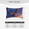 thumbnail image 3 of Plush Throw Pillow Covers, Starry Sky Flying Tiger Pillow Cases with Invisible Zipper, Breathable Microfiber Pillow Cases Standard Size for Sleeping Bedroom Sofa Living Room 16x24, 3 of 5
