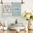 thumbnail image 3 of Sm:)e Buffalo Plaid Bunny Rabbit Eucalyptus Leaves Happy Easter Kitchen Towels Dish Towels, 18x26 Inch Hand Towels Set of 4, 3 of 6