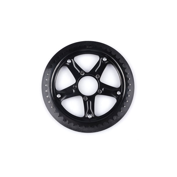 Scienceny Rueda de cadena Bielas de montaje directo de bicicleta media Piezas resistentes Montaje de reemplazo Protector de cadena Bielas Parte Artesanía 46T