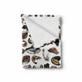 thumbnail image 2 of Lobster Soft Flannel Fleece Blanket, Vintage Delicious Seafood Elements as Squid Salmon Caviar Fillet Shrimp and Oyster, Cozy Plush for Indoor and Outdoor Use, 50" x 70", Multicolor, by Ambesonne, 2 of 6