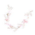 thumbnail image 1 of Bridal Pink Cloth Flower Headband Wedding Pearl Crystal Beads Headpiece Accesorios para el cabello para la decoración Party Jewelry, 1 of 4