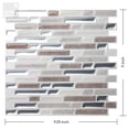 thumbnail image 3 of Tic Tac Tiles 10"x 10" Peel and Stick Self Adhesive Removable Stick On Kitchen Backsplash Bathroom 3D Wall Sticker Wallpaper Tiles in Como Designs (Pebble), 3 of 8