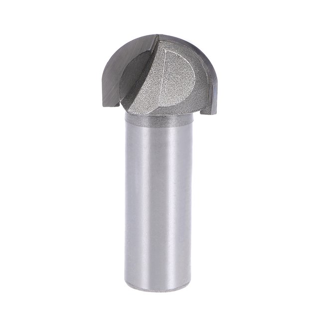 Unique Bargains 1/2'' x 7/8'' Router Bit Core Box 2 Flutes Tip Carbide Silver Tone 1pcs