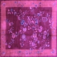 thumbnail image 1 of Ahgly Company Indoor Square Oriental Purple Asian Inspired Area Rugs, 8' Square, 1 of 4