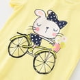 thumbnail image 4 of Tfken Girls Soft Comfy Tops Holiday Daily Wear Short Sleeve Tees Tshirts Graphic Print T-Shirts Fashion Kids Cute Clothes Size 3-4 Years, 4 of 5