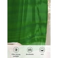 thumbnail image 6 of Sheer Curtains 45 Inch Length 2 Panels Set for Kitchen, Ombre Green Waves Semi Sheer Curtains for Windows, Abstract Art Gradient Modern Voile Window Treatments Rod Pocket Curtain, 6 of 7
