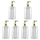 thumbnail image 4 of Dispensador de jabón líquido para manos (6 unidades, 500 ml, a prueba de fugas) claro y dorado, 4 of 9