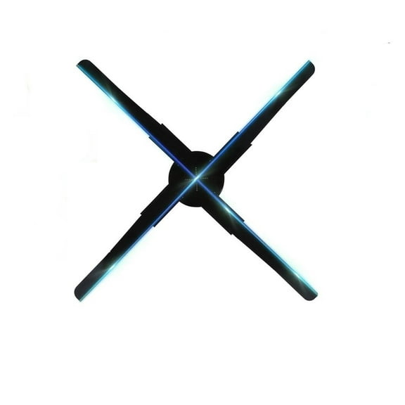 3D Hologram, The New 3D WiFi Holographic Projector Built-in 8G Storage 45cm 4 Blade Rotating High-definition LED Advertising Projection Ideal Advertising Tool