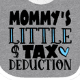 thumbnail image 4 of Inktastic Mommy's Little Tax Deduction Blue Hearts Boys or Girls Baby Bib, 4 of 4