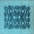 thumbnail image 1 of Ahgly Company Indoor Square Oriental Light Blue Traditional Area Rugs, 4' Square, 1 of 4