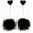 C03-black, variant on Heart Pom Pom Earrings for Women Colorful Faux Fur Fluffy Pom Earrings Long Chain Soft Pom Ball Tassel Dangle Drop Earrings Fluffy Love Heart Stud Earrings Party Jewelry Gift