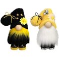thumbnail image 1 of piezas sin rostro de punto enano Bumblebee juguete de peluche enano girasol abeja casa granja cocina decoración adornos hechos a mano (negro + amarillo) Ormromra WLJ-1312, 1 of 4