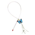 thumbnail image 2 of Juguete para gatos con forma de mariposa y mango ergonómico. Mariposa azul, 2 of 9