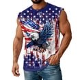 thumbnail image 6 of adaychics Men's Patriotic Tank Tops American Flag Eagle Summer Patriotic Vests Fashion Sleeveless Shirts for Gym, 6 of 6
