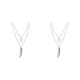 thumbnail image 3 of Collar de cadena con hojas Qarigey joyería estética larga ajustable Oro Plata CBP387608, 3 of 6