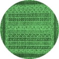 thumbnail image 1 of Ahgly Company Indoor Round Oriental Emerald Green Modern Area Rugs, 3' Round, 1 of 4