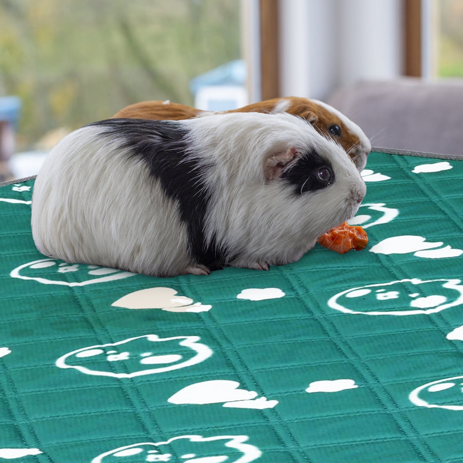 2Pcs Washable Guinea Pig Pee Pads 47 x 24 inch Waterproof Reusable Guinea Pig Cage Liners Absorbent Bedding Training Mat for Small Animal Rabbit Hamster Hedgehogs