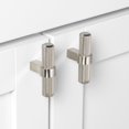thumbnail image 3 of GlideRite 2.25 in  Stin Nickel European Knurled Solid Steel Cabinet T-Bar (Pack of 25) - Satin Nickel, 3 of 3