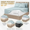 thumbnail image 3 of Superior Egyptian Cotton 1000 TC Extra Deep Pocket Baby Blue Sheets, California King, 3 of 8
