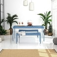 thumbnail image 7 of Novogratz Poolside Gossip, Ola All-Steel Table and Bench Set, French Blue, 7 of 7