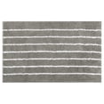 thumbnail image 1 of Alfombra de baño a rayas REGALWOVEN, suave y esponjosa, antideslizante, tapete absorbente de agua para la bañera y ducha, gris oscuro 20" x 32", 1 of 6