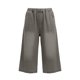 thumbnail image 5 of Capris de Mezclilla para Niños, Shorts de Mezclilla para Niños y Niñas con Cintura Elástica, Tipo Pull on, Pierna Recta, Largo Recortado, con Bolsillos, Gris 12-13 Años, 5 of 7