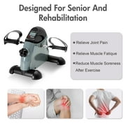 Baokaler Under Desk Exercise Bike, Foot Pedal Exerciser, Portable Under Desk Pedal Stepper with Digital Display, Mini Leg Exerciser for Home