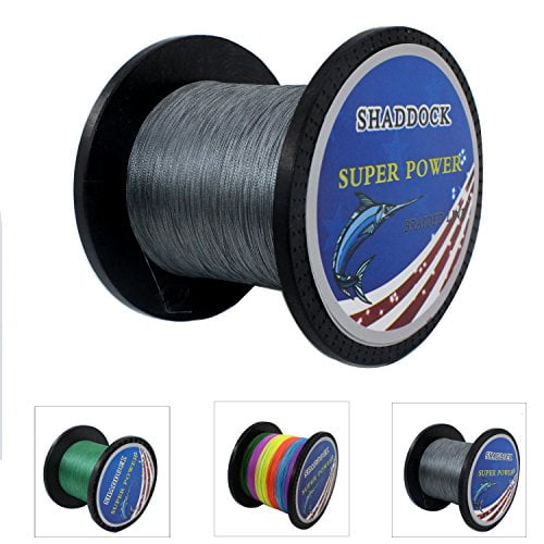 Super Strong Braided Fishing Line Multifilament PE Fishing Line Braide 4 Strands Abrasion Resistant Braided Lines Incredible Super Power line 10LB-133LB 110 Yards-1100 Yards 