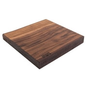 John Boos & Co. WAL-RST1312175 13" x 12" x 1 3/4" Reversible Rustic Edge Black Walnut Wood Cutting Board - 1887 Collection