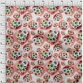 thumbnail image 3 of oneOone Cotton Jersey Dark Peach Orange Fabric Flower Watercolor Diy Clothing Quilting Fabric Print Fabric By Yard 58 Inch Wide, 3 of 4