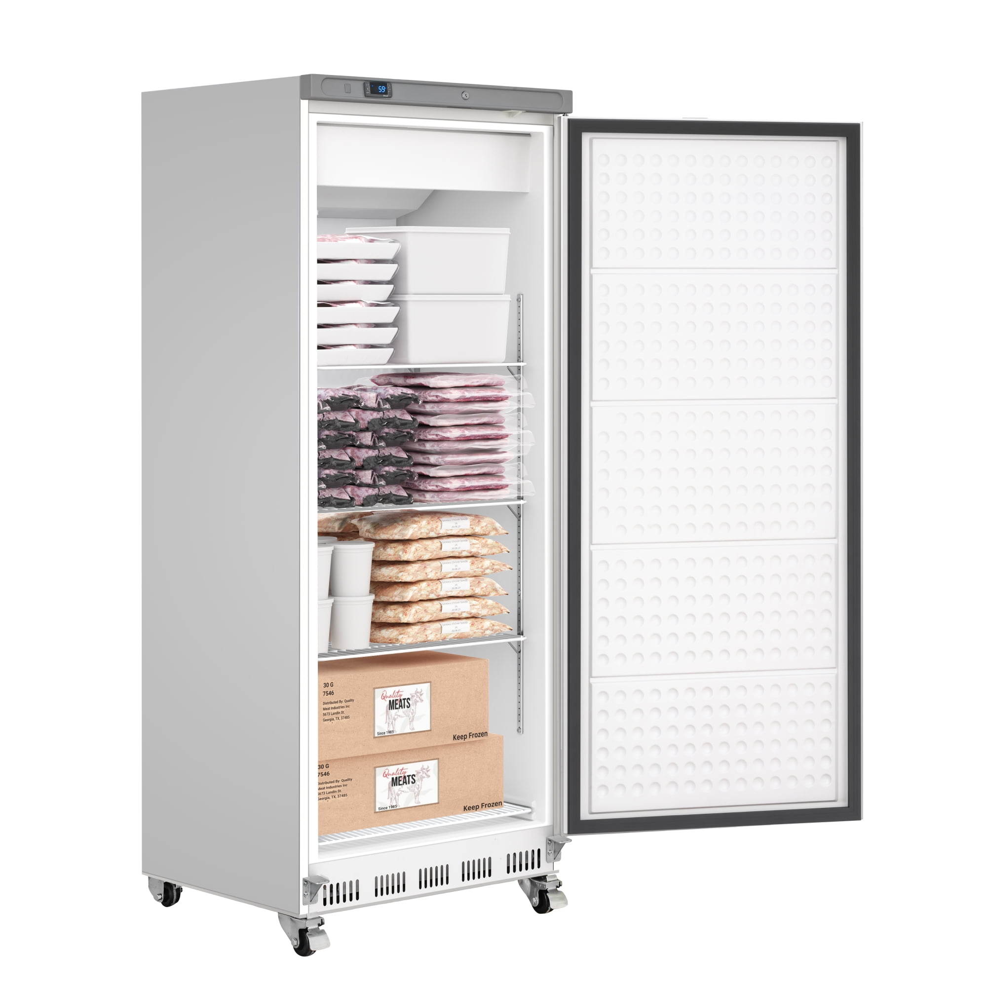 30 in. Commercial One Door Convertible Reach-In Refrigerator/Freezer with 25 Cu. Ft. Capacity in White, ETL Listed (KM-RIC-1DWH)
