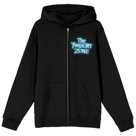 The Twilight Zone The Door to Another Dimension Adult Black Zip-Up Hoodie-Medium